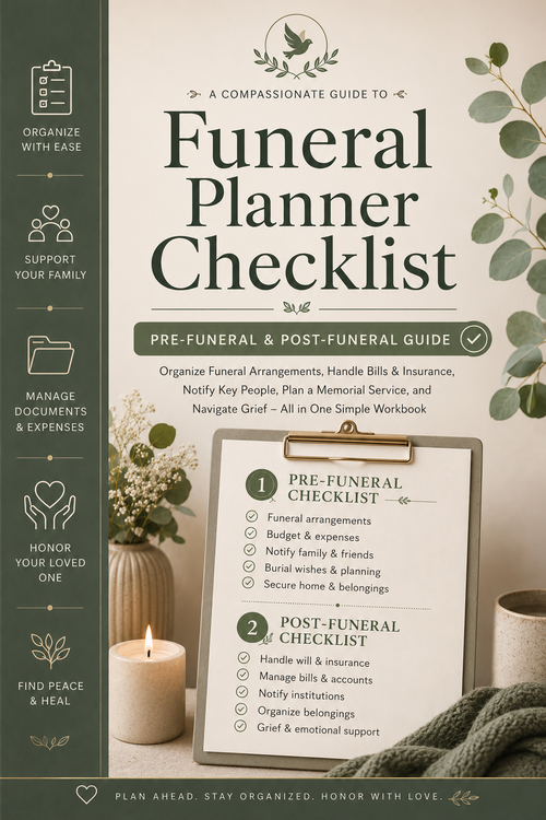 Funeral Planner Checklist book cover by Anthony Miracho